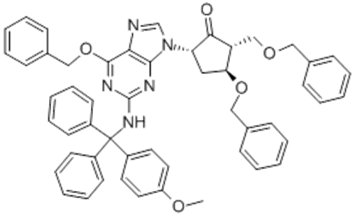 (2R,3S,5S)-3-(Benzyloxy)-5-[2-[[(4-methoxyphenyl)diphenylmethyl]amino]-6-(phenylmethoxy)-9H-purin-9-yl]-2-(benzyloxymethyl)cyclopentanol CAS 142217-79-6