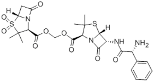 4-Thia-1-azabicyclo[3.2.0]heptane-2-carboxylicacid, 6-[[(2R)-2-amino-2-phenylacetyl]amino]-3,3-dimethyl-7-oxo-,[[[(2S,5R)-3,3-dimethyl-4,4-dioxido-7-oxo-4-thia-1-azabicyclo[3.2.0]hept-2-yl]carbonyl]oxy]methylester,( 57365853, 57187709,2S,5R,6R)- CAS 76497