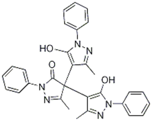 3H-Pyrazol-3-one, 2,4-dihydro-4,4-bis(5-hydroxy-3-methyl-1-phenyl-1H-pyrazol-4-yl)-5-methyl-2-phenyl- CAS 124009-63-8