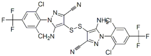 1H-Pyrazole-3-carbonitrile,4,4'-dithiobis[5-amino-1-[2,6-dichloro-4-(trifluoromethyl)phenyl]- CAS 130755-46-3